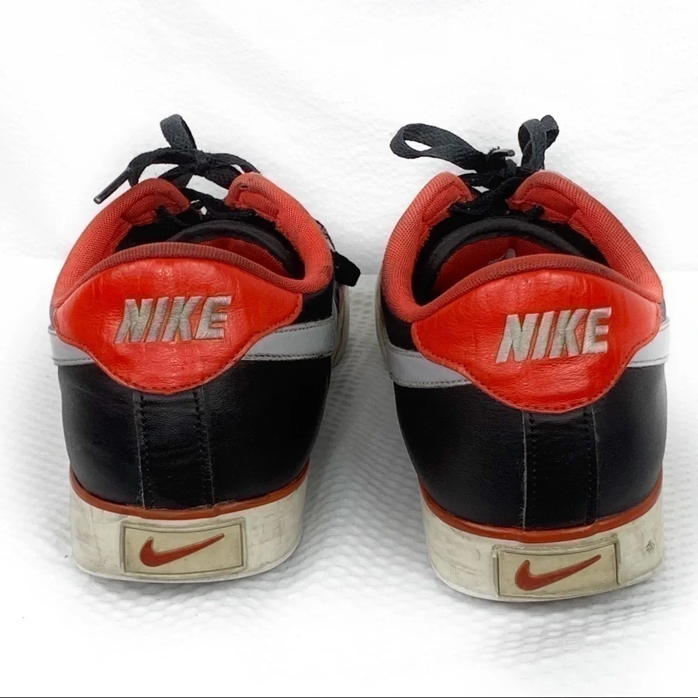 NIKE Shoes-Fair Condition Leather Upper Red/Black - Picture 6 of 8